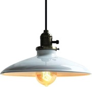 Biała lampa wisząca E27 40W | Skandynawska | 25,5 cm