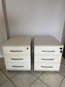 Komody biurowe z szufladami na kółkach zamykane na klucz