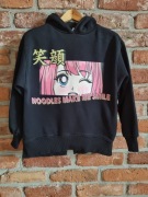 Czarna bluza z kapturem * nadruk * ZARA