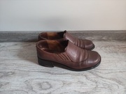 Półbuty skórzane, brązowe, rozmiar 38.