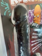 DILDOS Nowy, czarny, gumowy penis o długości 25,5 cm 