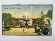 Pocztówka Warszawa Ogród Saski Fontanna c 1916