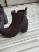 Bordowe botki rozm. 36