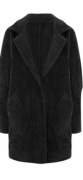 Płaszcz z Alpaki czarny plus size 