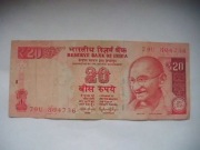 BANKNOT INDIA  20 Rupees 2010 r.