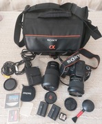 Aparat SONY a300, plus 2 obiektywy i akcesoria