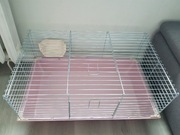 INTER-ZOO Rabbit 80 Klatka dla Królików Świnek składana 780x480x340 Różowa 