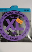 STRUNY D'Addario EXL115 MEDIUM GAUGE 11-49