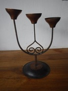 Stary świecznik mosiężny , Hugo Berger ? zobacz koniecznie 