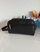 Kosmetyczka czarna na zamek z uchwytem