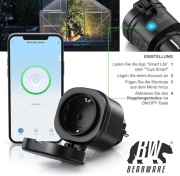 Gniazdo Elektryczne SMART zdalnie sterowane BEARWARE WDP 303899 Wi-Fi