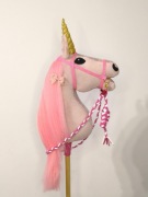 Hobby Horse Unicorn A3 XL - Różowy pluszowy jednorożec na kiju + GRATISY