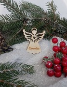 bombka zawieszka drewniana ozdoba na choinkę/Boże Narodzenie - aniołek