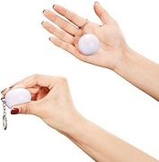 Breloczek Kształt piłki do siatkówki Elastyczny Biały Średnica piłki 4cm