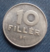 Moneta Węgry 10 fillerów 1981
