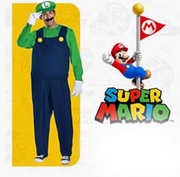 Nowy! Strój Luigi Super Mario Bross 38 M zestaw