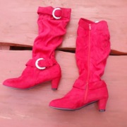 Czerwone długie buty muszkieterki rozmiar 40 