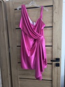 Sukienka  z szarfą 44/46  wesele Fuksja nowa