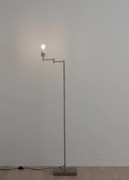 Podstawa lampy podłogowej z efektem szczotkowanego chromu