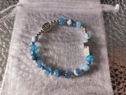 Różaniec na rękę bransoletka z agatu 