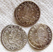 Ferdynand II.3 x 3 krajcary  1629,1637,1638r.Graz