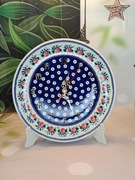 Zegar wiszący ceramiczny ścienny 25 cm cichy ceramika Bolesławiec  