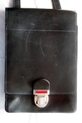Raportówka wykonana z naturalnej skóry, czarna. Używana 