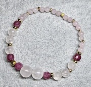 Bransoletka kwarc różowy