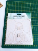 Tekturka, scrapki, buciki, ozdoba, scrapbooking