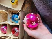 Bombki prl w kartonie