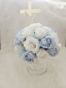 Pamiątka Pierwszej Komunii Świętej. Flowerbox z kwiatów mydlanych..