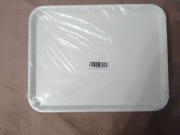 Białe tace spożywcze gastronomiczne z tworzywa 