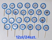 Pikery / toppery na 30-ste urodziny / imprezę - 24 szt.