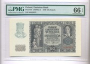 Banknot 20 zł 1940r. Generalna Gubernia. Seria K. Grading PMG 66 EPQ