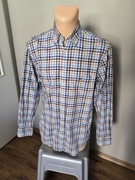 Fynch-Hatton koszula męska w kratkę M Royal Cotton 39/40 niebieska biała