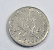 452. Francja 1 frank 1966 rok