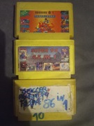 Zestaw 3 kartridży gry składanki Pegasus nes famicom