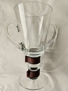 Wazon szklany wazon na nóżce ze szkła flakon vintage