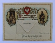 1926 Poznań Telegram Patriotyczny - Jagiełło i Jadwiga - z listem gończym