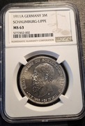 Schaumburg-Lippe 3 marki 1911 A