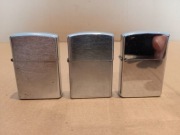 Trzy stare zapalniczki benzynowe - sprawne