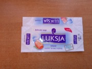Stare puste opakowanie okładka Luksja migdał 2007 mydło w kostce