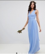 Sukienka maxi s 36 Asos błękit niebieska babyblue