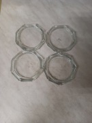 Spodki szklane pod herbatę PRL 