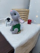 Skarbonka handmade królik na szydełku | maskotka + skarbonka | prezent 