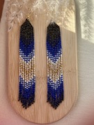 Kolczyki z japońskich koralików.