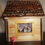 Domek drewniany Masza i niedźwiedź Ręczna robota 