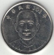 Tajwan 10 dolarów 2012 - 26 mm