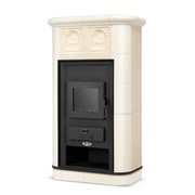 Piec kominek piecyk koza kaflowy ceramiczny LACHTI z płaczem wodnym kocioł