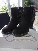 Botki damskie z kożuszkiem ocieplane 